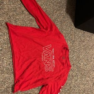 Red vans crop top